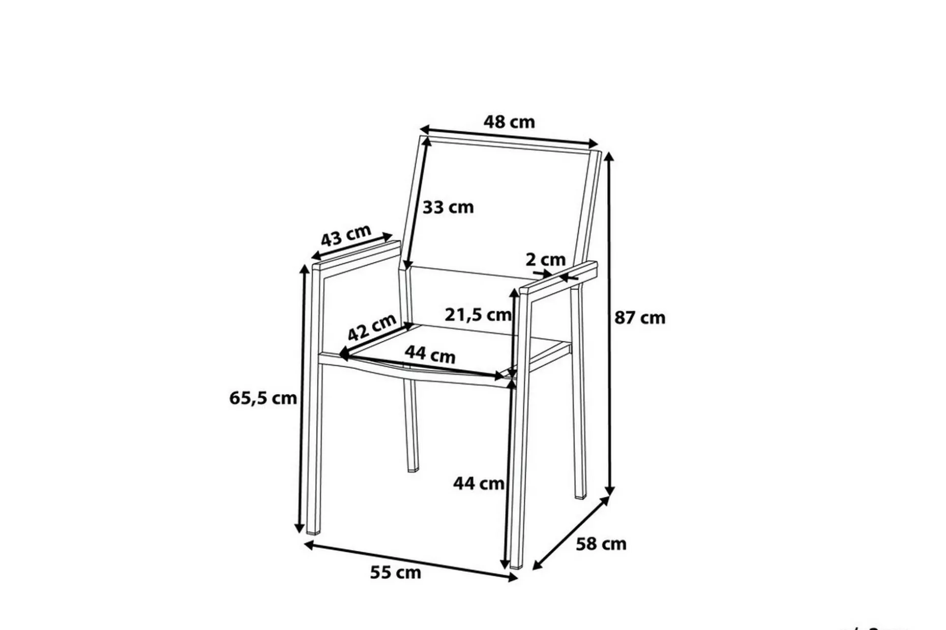 Grosseto Stol 6-pk 58 cm