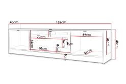 Gudelia TV-benk 182 cm