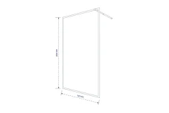Gullebo Dusjvegg 70x200 cm