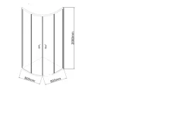Gullebo Dusjvegg 90x200 cm