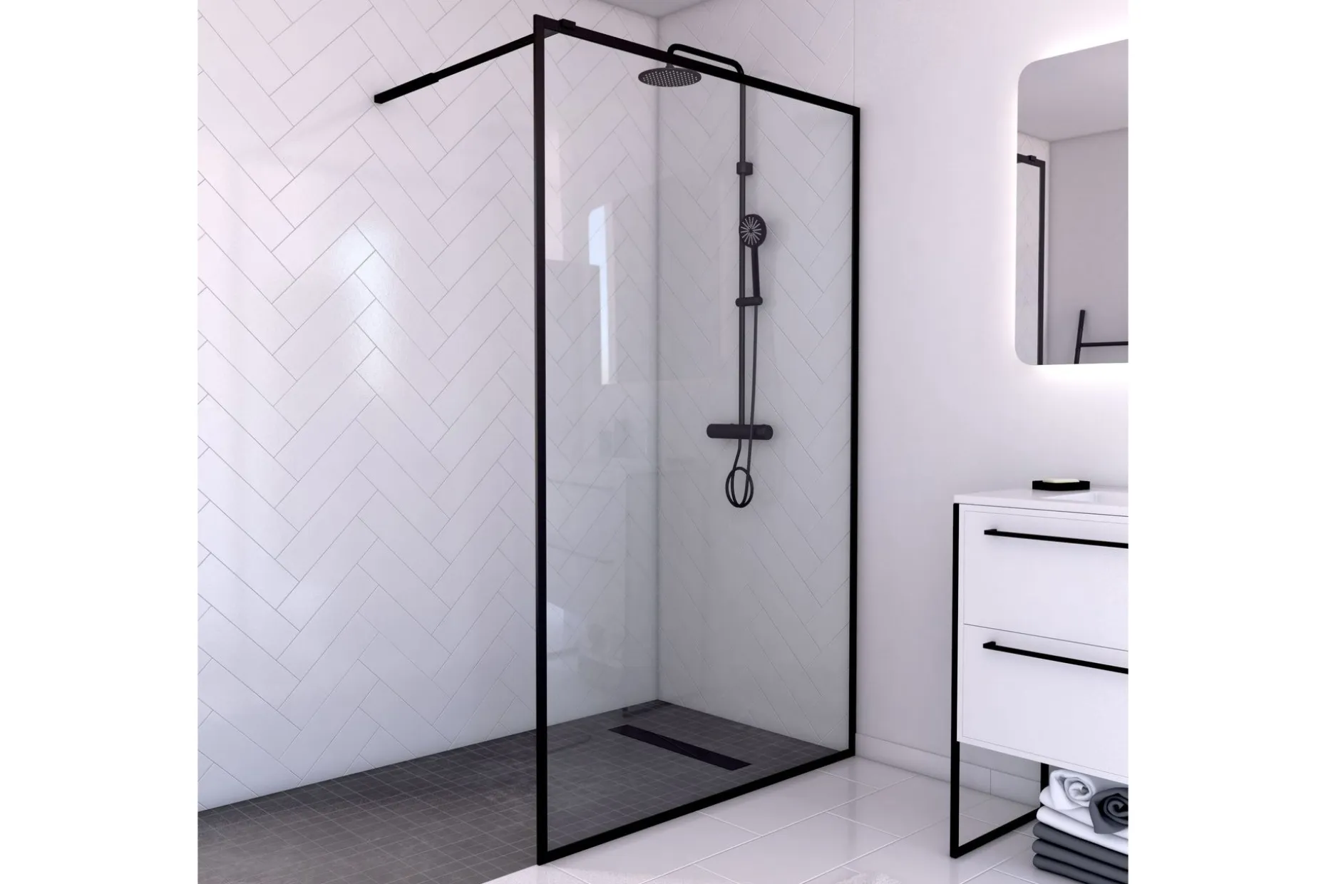 Gullebo Glassvegg 200 cm