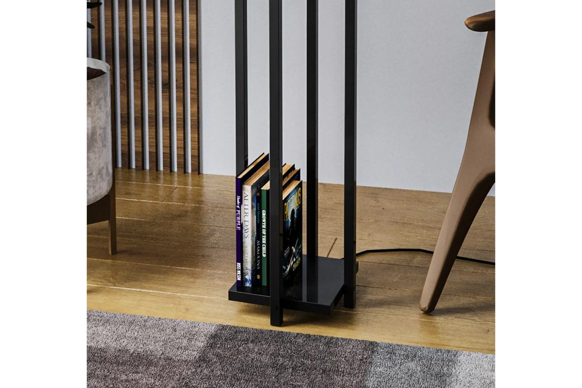 Gulvlampe Ratmompe (Hyllehøyde: 60 cm) Svart Beige