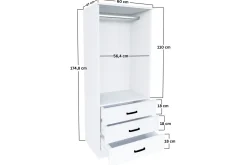 Haaken Garderobe 60x174,8 cm