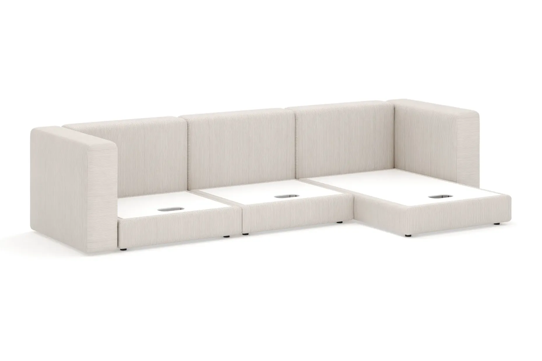 Hagblom 4-seters Divansofa med Oppbevaring Vendbar