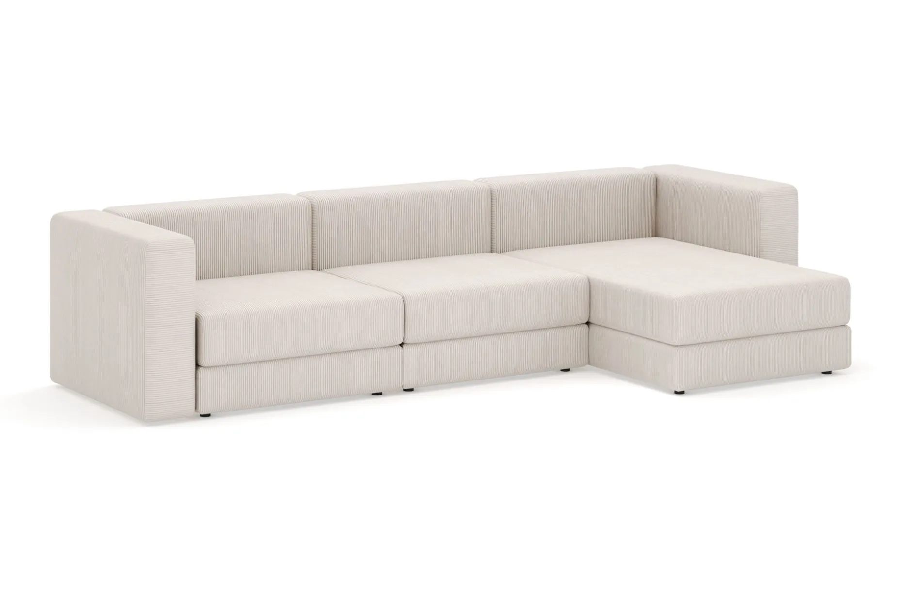 Hagblom 4-seters Divansofa med Oppbevaring Vendbar