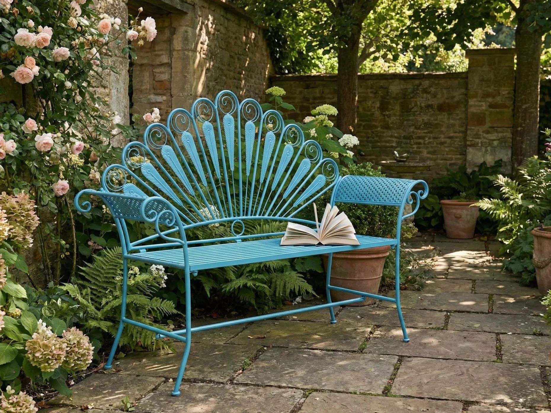 Hagebenk Pavia 146 cm Jern
