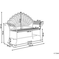 Hagebenk Pavia 146 cm Jern