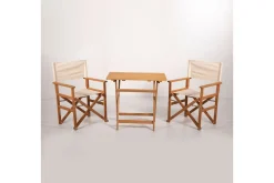 Hagebord- og stolsett (3 deler) Rathore Krem