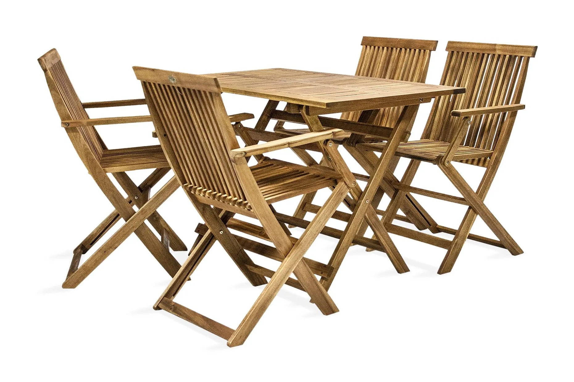 Hagegruppe FINLAY bord og 4 stoler 110x75xH72cm Akasie