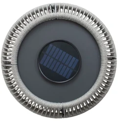 Hagelampe HOME4YOU Bredami med solcellepanel grå