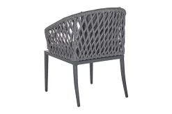 Hagemøbelsett aluminium grå LIPARI