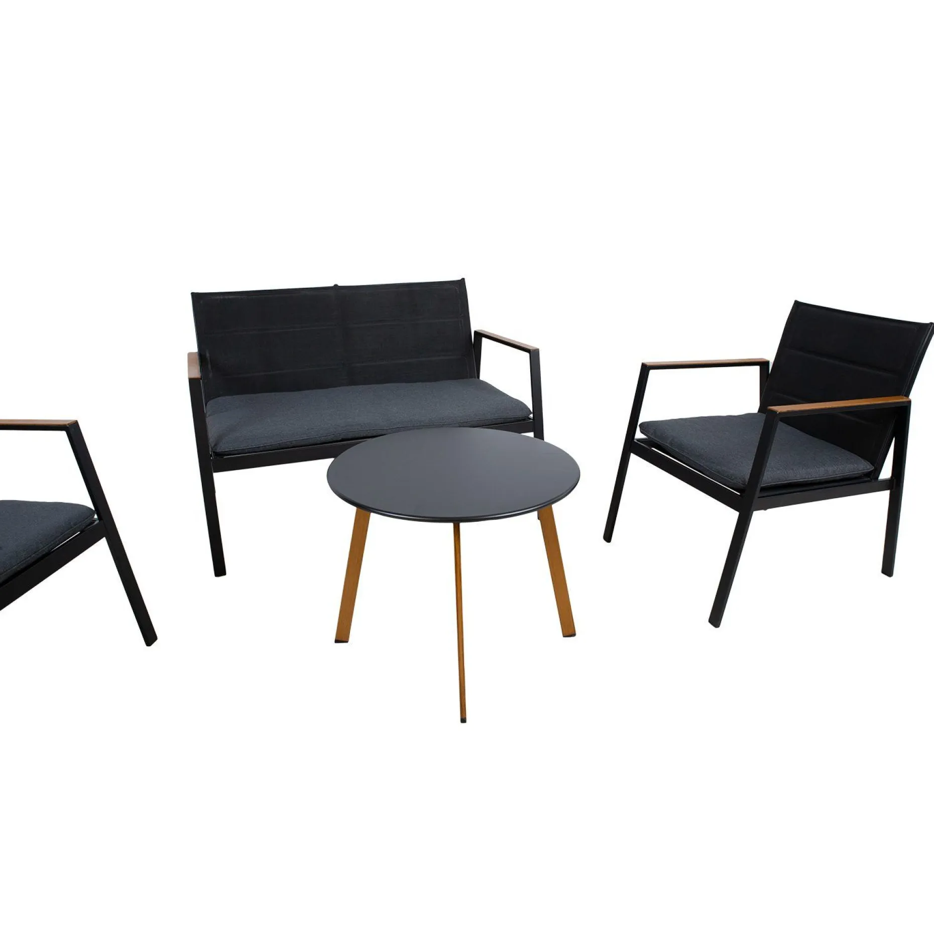 Hagemøbelsett HOME4YOU Aber bord, sofa og 2 lenestoler