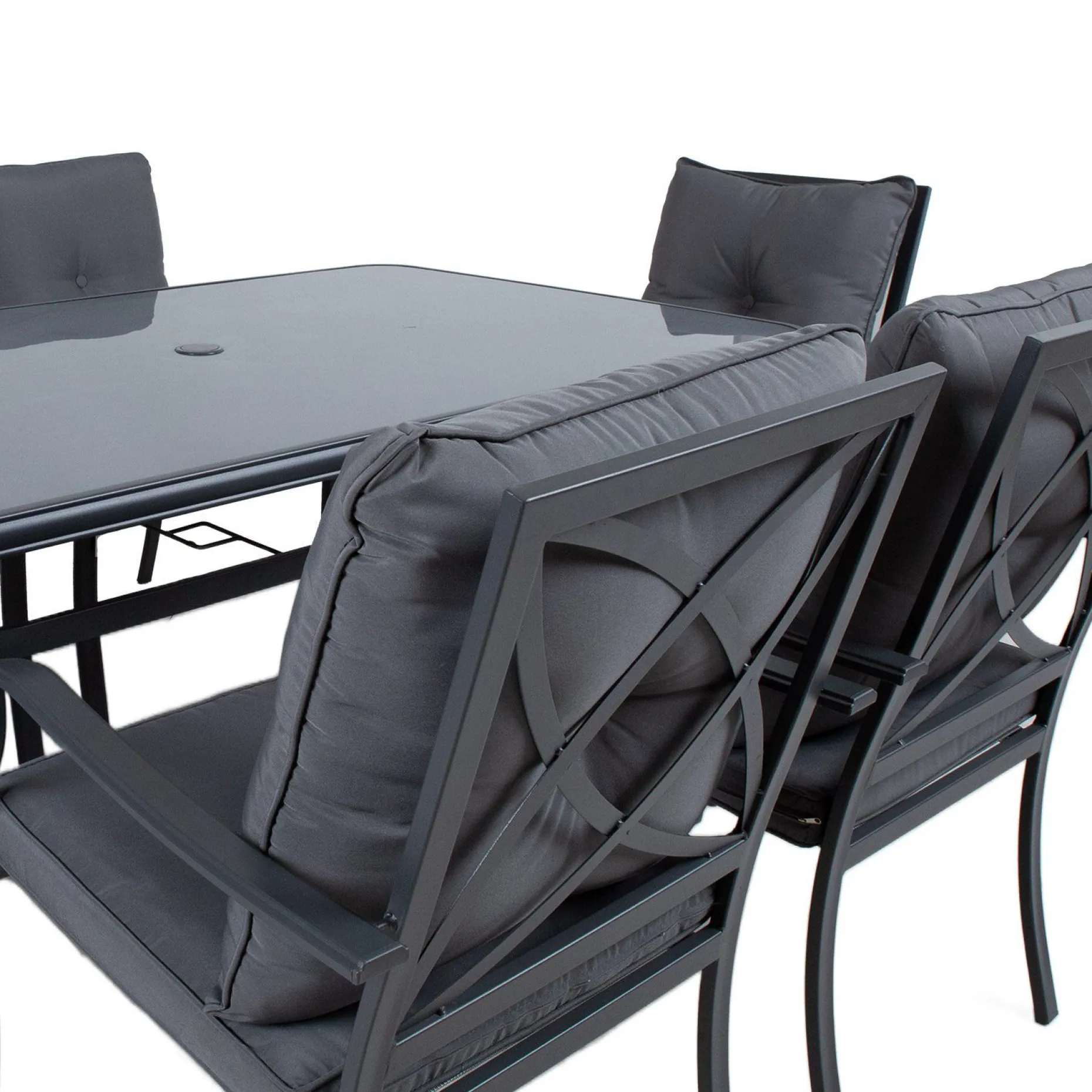 Hagemøbelsett HOME4YOU Bosler bord og 6 stoler