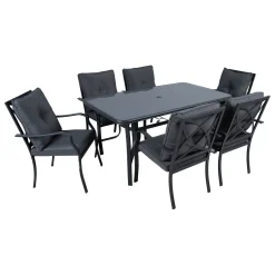 Hagemøbelsett HOME4YOU Bosler bord og 6 stoler