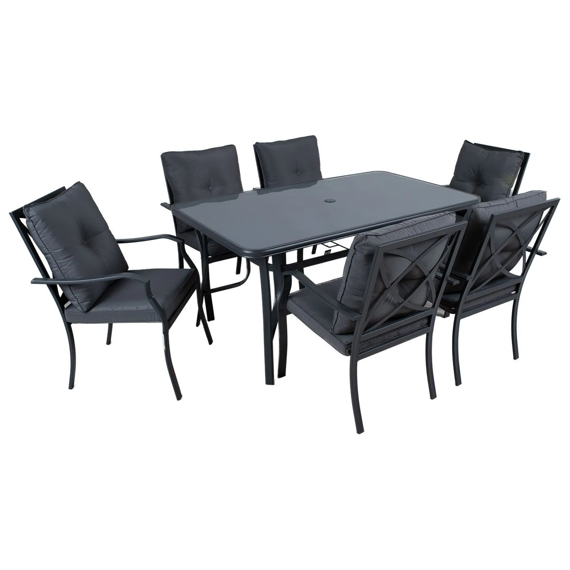 Hagemøbelsett HOME4YOU Bosler bord og 6 stoler
