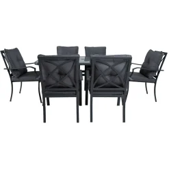 Hagemøbelsett HOME4YOU Bosler bord og 6 stoler