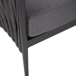 Hagemøbelsett HOME4YOU Bristol bord, sofa og 2 stoler grå