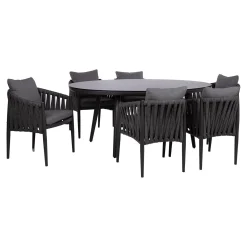 Hagemøbelsett HOME4YOU Bristol bord og 6 stoler