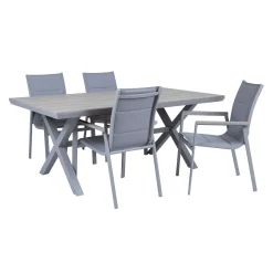 Hagemøbelsett HOME4YOU Corinna bord og 4 stoler