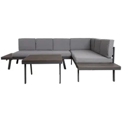 Hagemøbelsett HOME4YOU Delgado hjørnesofa og bord
