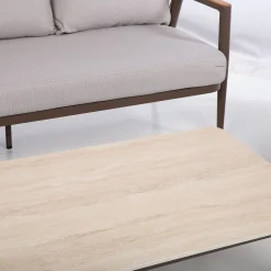 Hagemøbelsett HOME4YOU Delia bord, sofa og 2 stoler