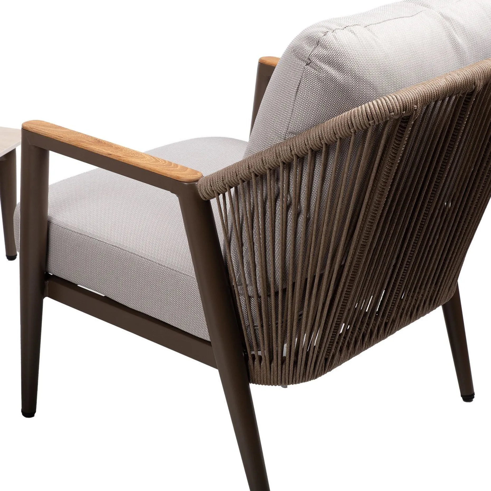 Hagemøbelsett HOME4YOU Delia bord, sofa og 2 stoler