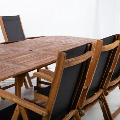 Hagemøbelsett HOME4YOU Fabiola bord og 8 stoler