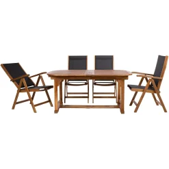 Hagemøbelsett HOME4YOU Fabiola bord og 6 stoler