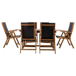 Hagemøbelsett HOME4YOU Fabiola bord og 6 stoler