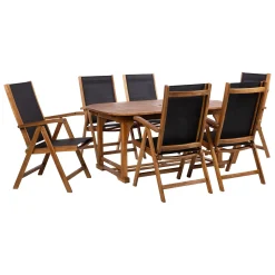 Hagemøbelsett HOME4YOU Fabiola bord og 6 stoler