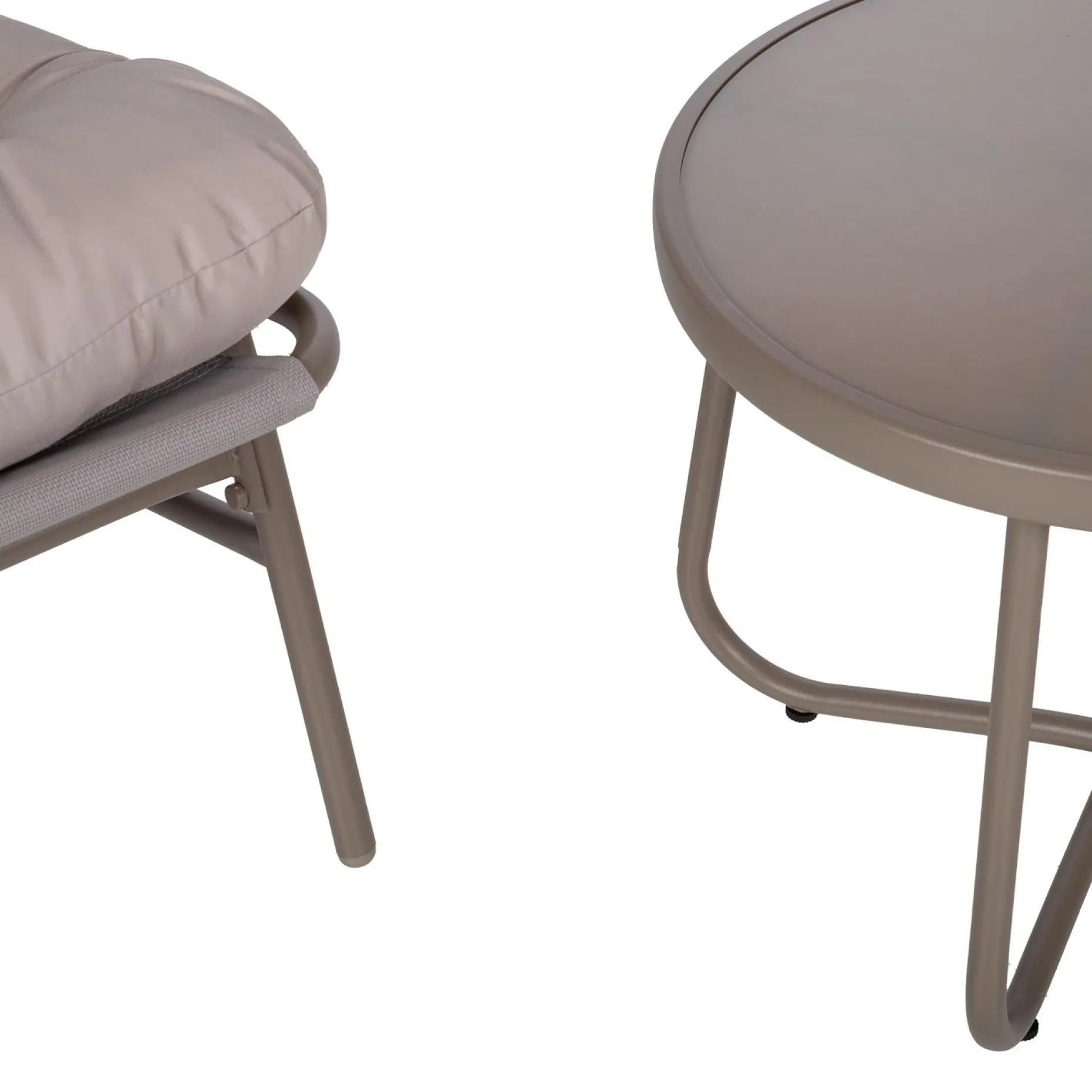 Hagemøbelsett HOME4YOU Jive bord og 2 stoler, taupe
