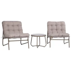 Hagemøbelsett HOME4YOU Jive bord og 2 stoler, taupe