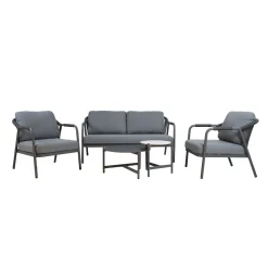 Hagemøbelsett HOME4YOU Kassel 2 bord, sofa og 2 stoler