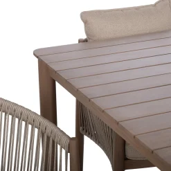 Hagemøbelsett HOME4YOU Medina bord og 4 stoler beige