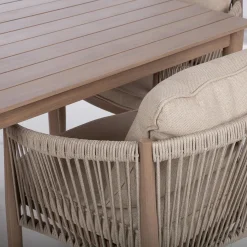 Hagemøbelsett HOME4YOU Medina bord og 4 stoler beige