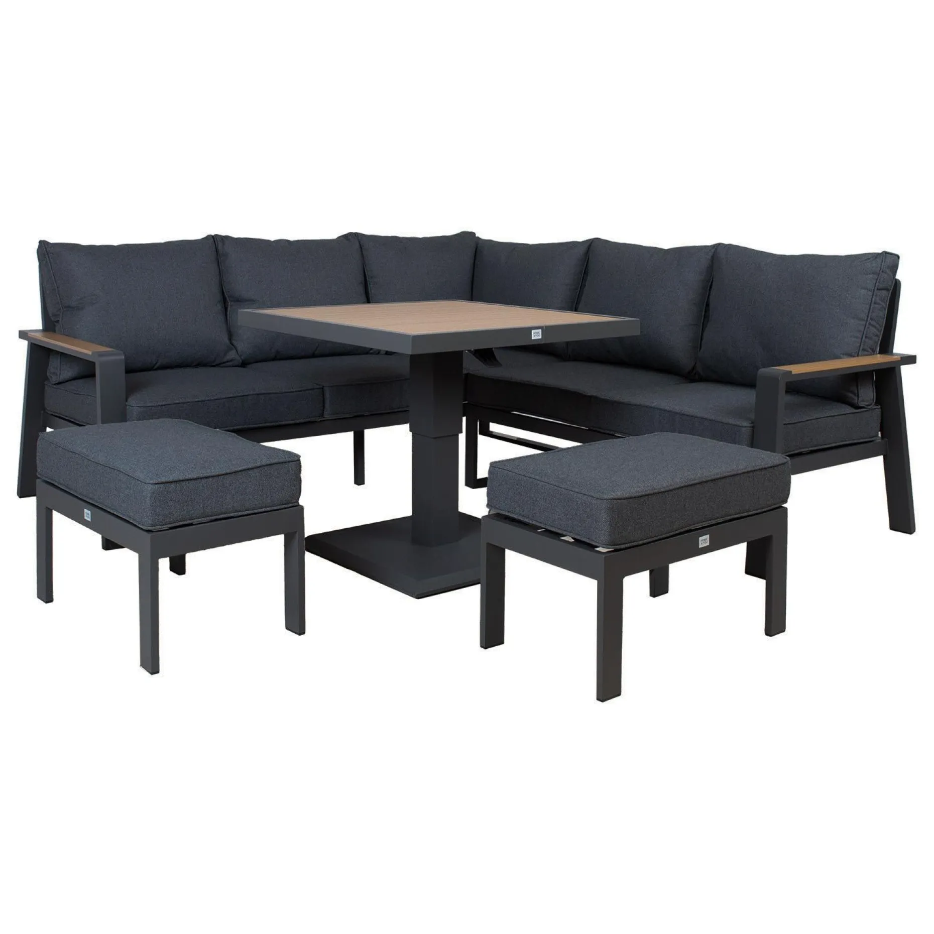 Hagemøbelsett HOME4YOU Parker Grey 4 deler