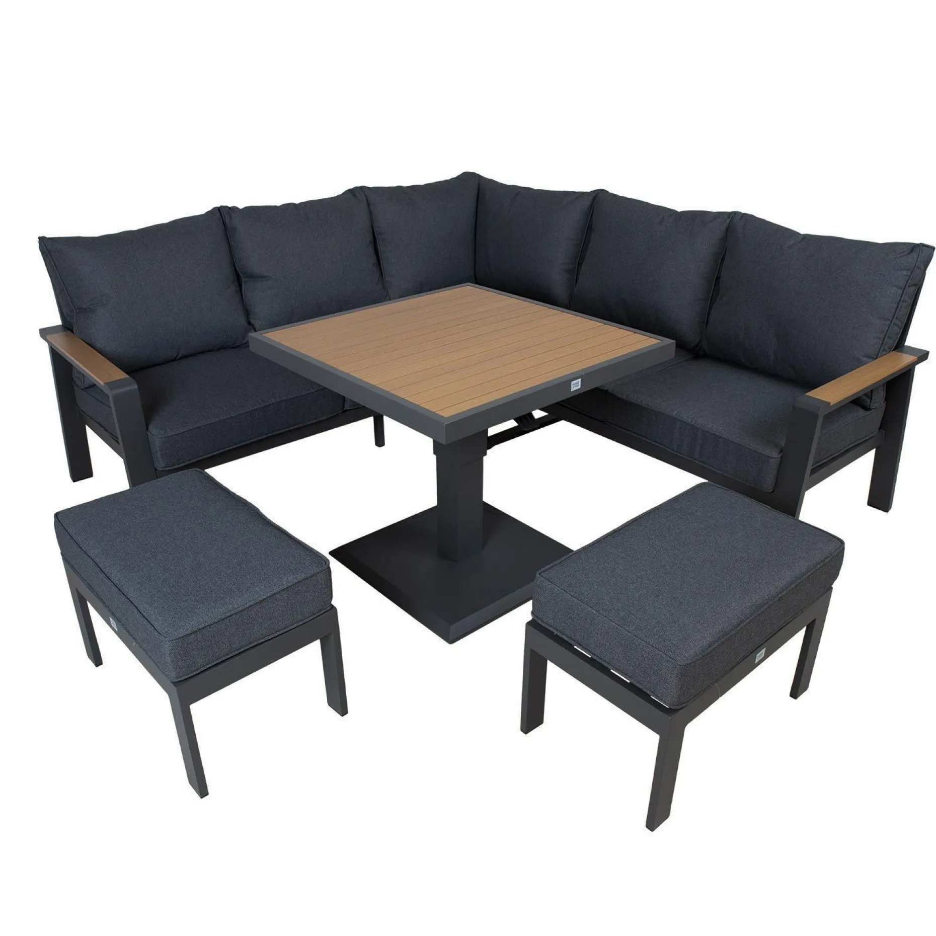 Hagemøbelsett HOME4YOU Parker Grey 4 deler