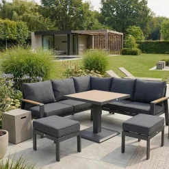 Hagemøbelsett HOME4YOU Parker Grey 4 deler