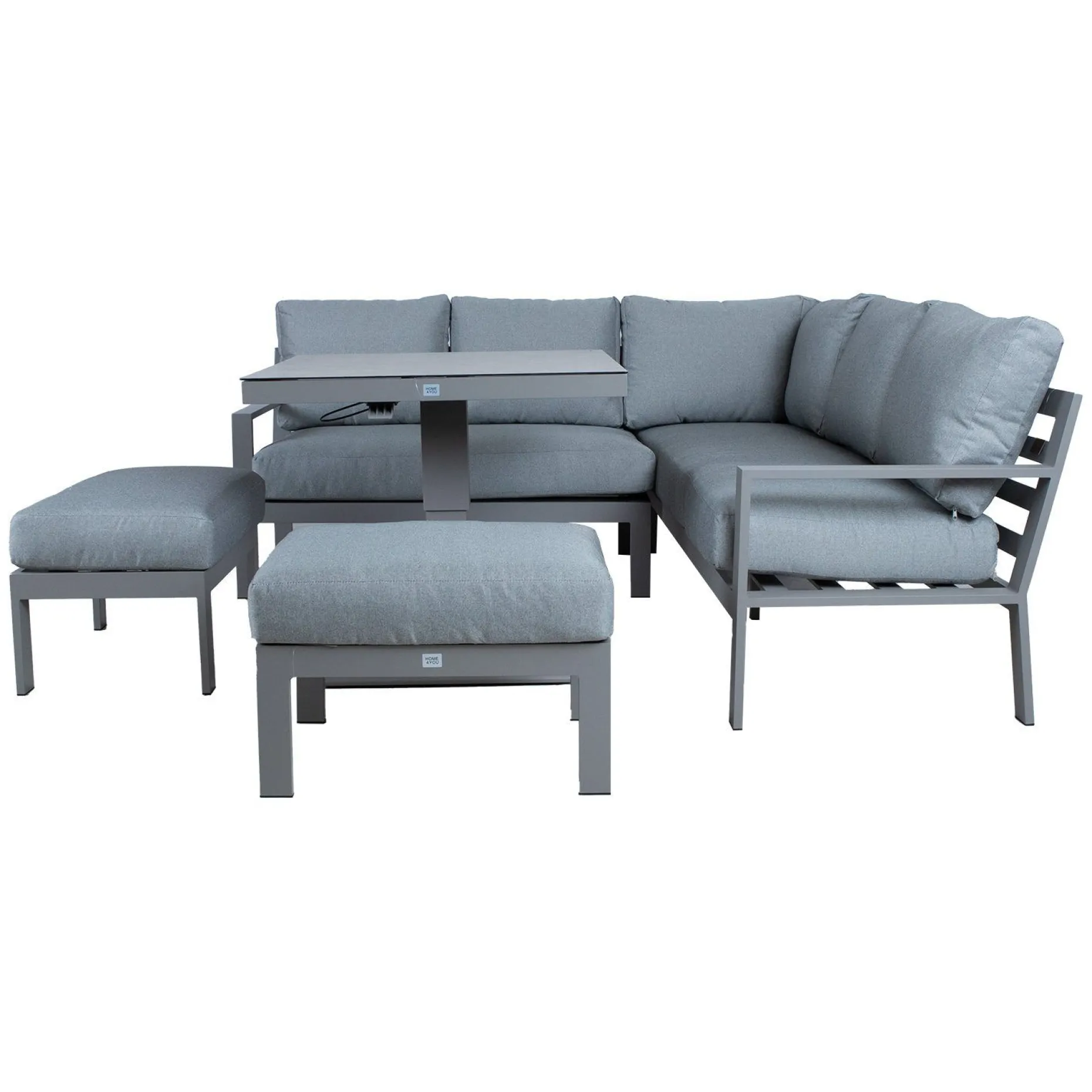 Hagemøbelsett HOME4YOU Rio 4 deler gråbeige