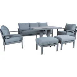 Hagemøbelsett HOME4YOU Rio 6 deler gråbeige