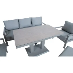 Hagemøbelsett HOME4YOU Rio 6 deler gråbeige