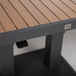 Hagemøbelsett HOME4YOU Rio hjørnesofa og bord mørkegrå
