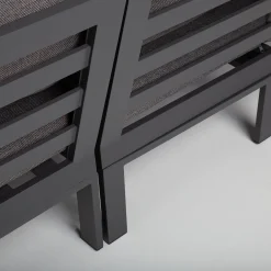 Hagemøbelsett HOME4YOU Rio hjørnesofa og bord mørkegrå