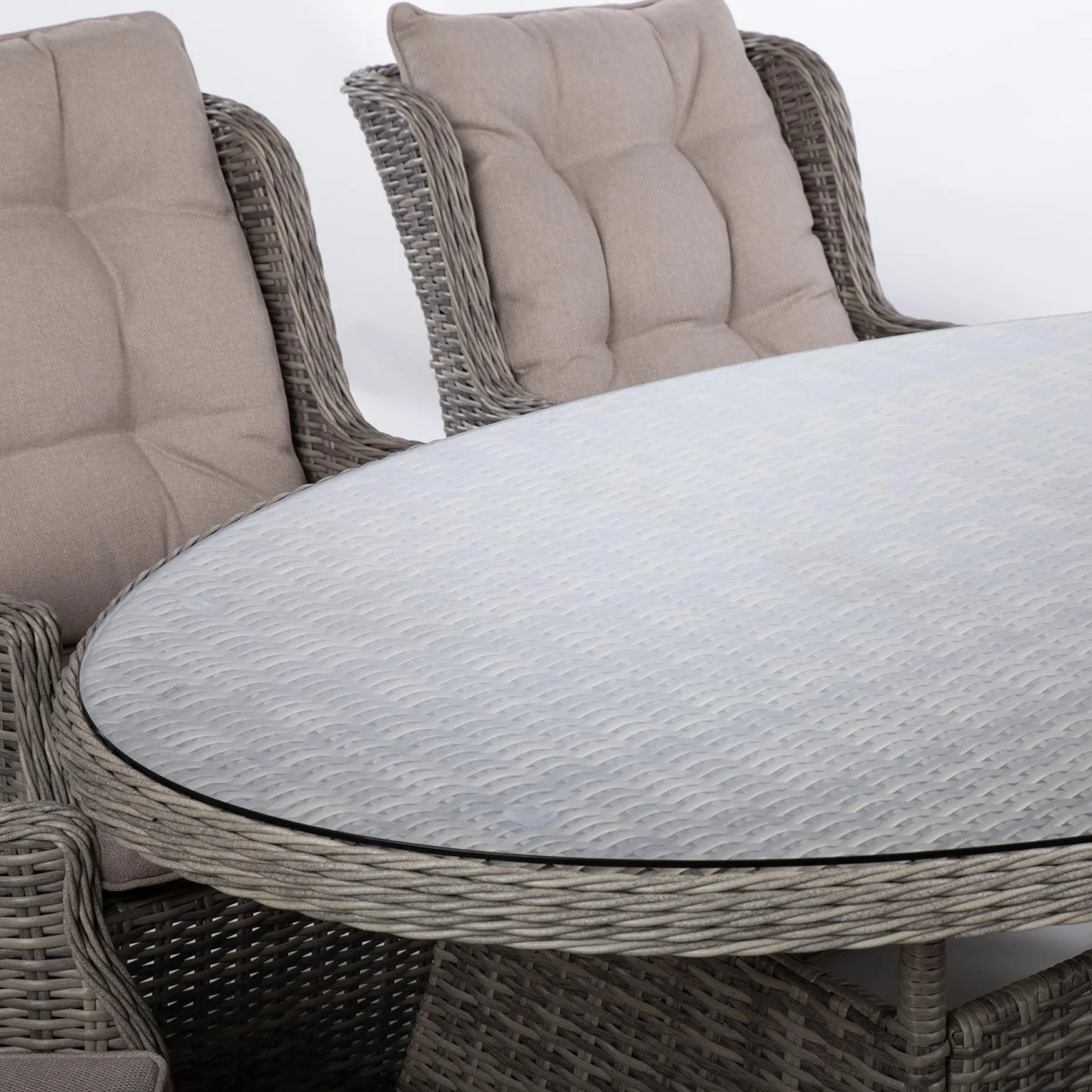 Hagemøbelsett HOME4YOU Trento bord og 6 stoler