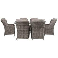 Hagemøbelsett HOME4YOU Trento bord og 6 stoler