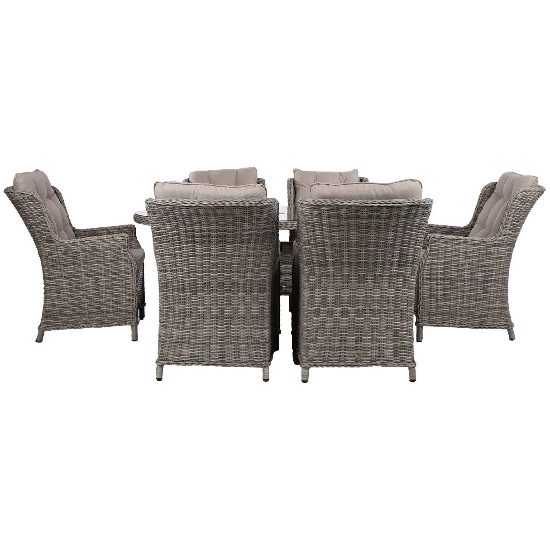 Hagemøbelsett HOME4YOU Trento bord og 6 stoler