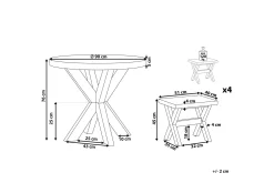 Hagesett med bord og 4 krakker¸ 90 cmOLBIA