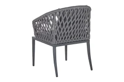 Hagestol 2 stk aluminium grå LIPARI