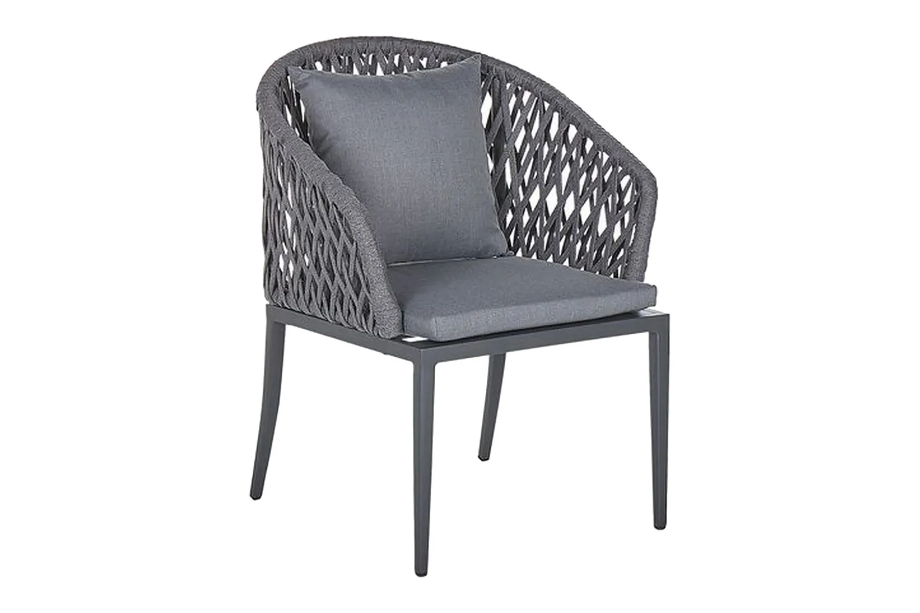 Hagestol 2 stk aluminium grå LIPARI