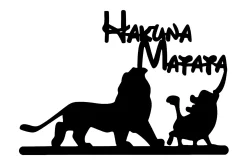 Hakuna Matata Lion And Piggy Veggdekor